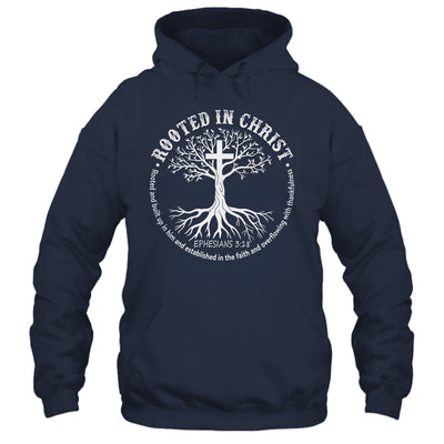 Jesus Cross Pray Bible Rooted In Christ Christian Men Women Shirt & Hoodie | teecentury