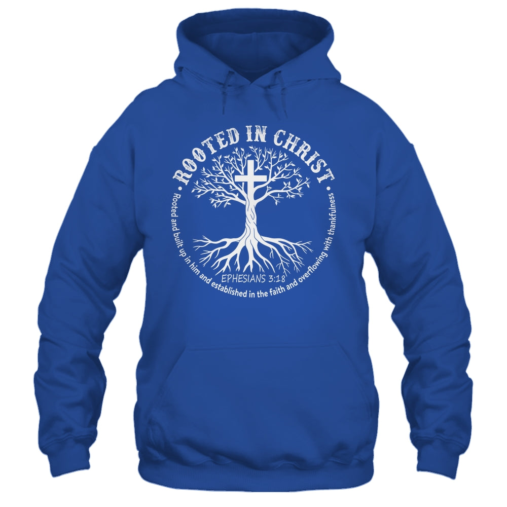 Jesus Cross Pray Bible Rooted In Christ Christian Men Women Shirt & Hoodie | teecentury