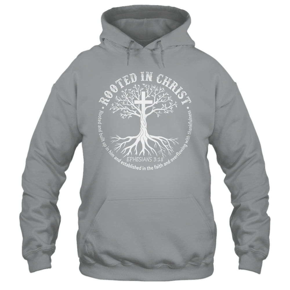 Jesus Cross Pray Bible Rooted In Christ Christian Men Women Shirt & Hoodie | teecentury