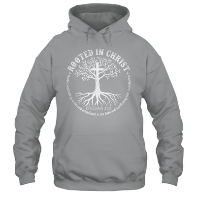 Jesus Cross Pray Bible Rooted In Christ Christian Men Women Shirt & Hoodie | teecentury