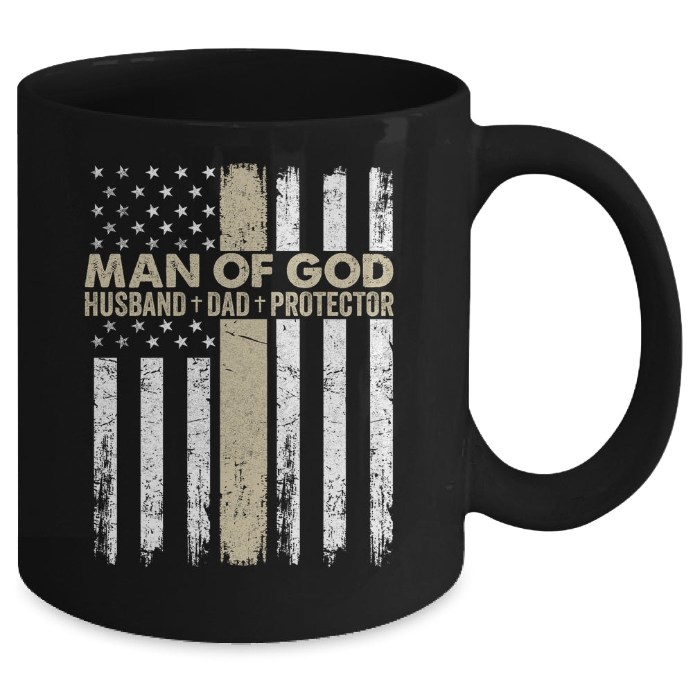 Jesus God Religious Man Of God Husband Dad Protector Mug | teecentury