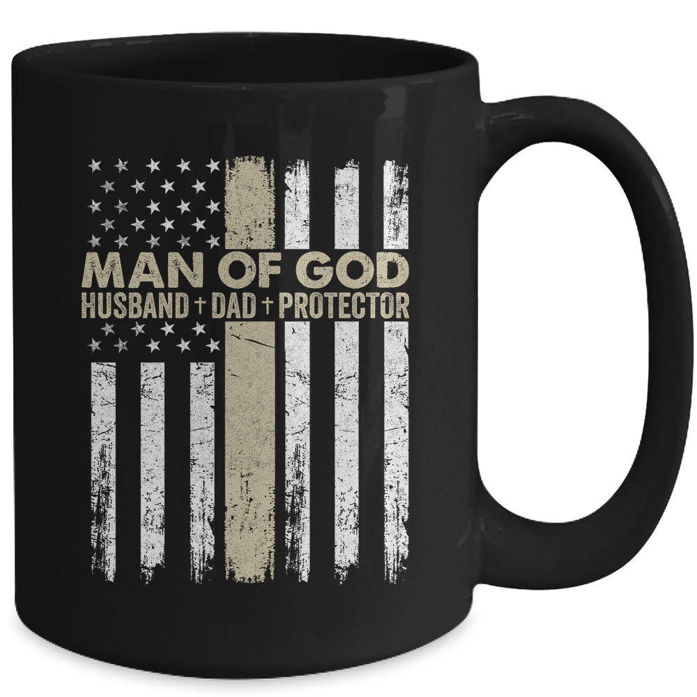 Jesus God Religious Man Of God Husband Dad Protector Mug | teecentury