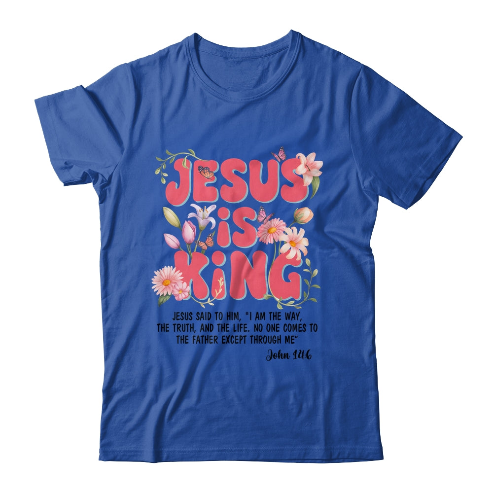 Jesus Is King Christian Women Girls Kids Floral Religious Shirt & Hoodie | teecentury