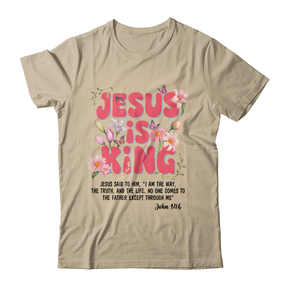 Jesus Is King Christian Women Girls Kids Floral Religious Shirt & Hoodie | teecentury