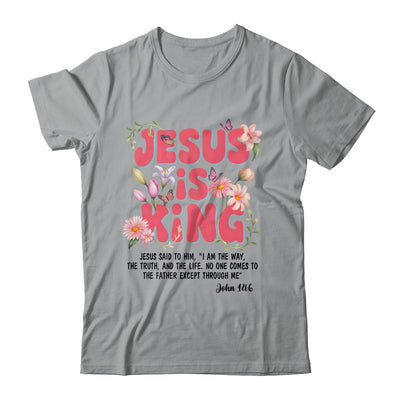 Jesus Is King Christian Women Girls Kids Floral Religious Shirt & Hoodie | teecentury