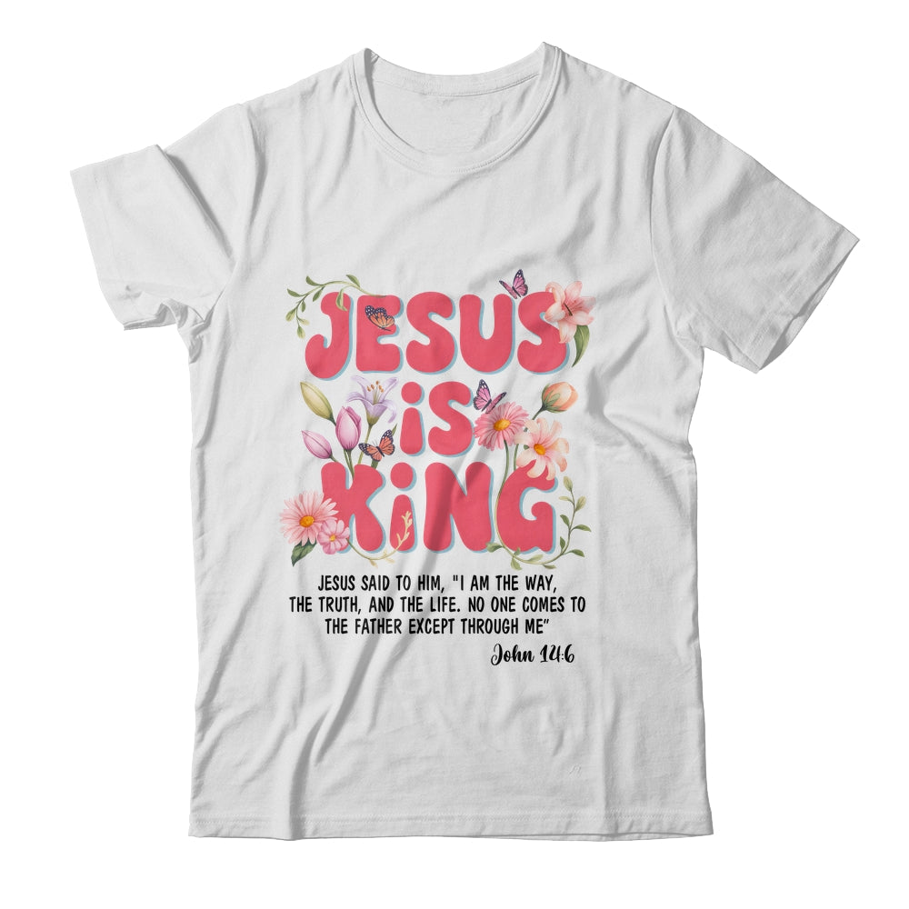 Jesus Is King Christian Women Girls Kids Floral Religious Shirt & Hoodie | teecentury