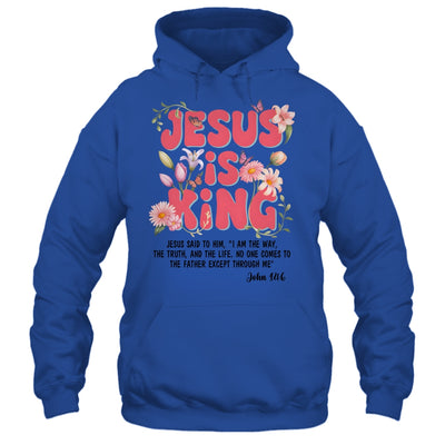 Jesus Is King Christian Women Girls Kids Floral Religious Shirt & Hoodie | teecentury