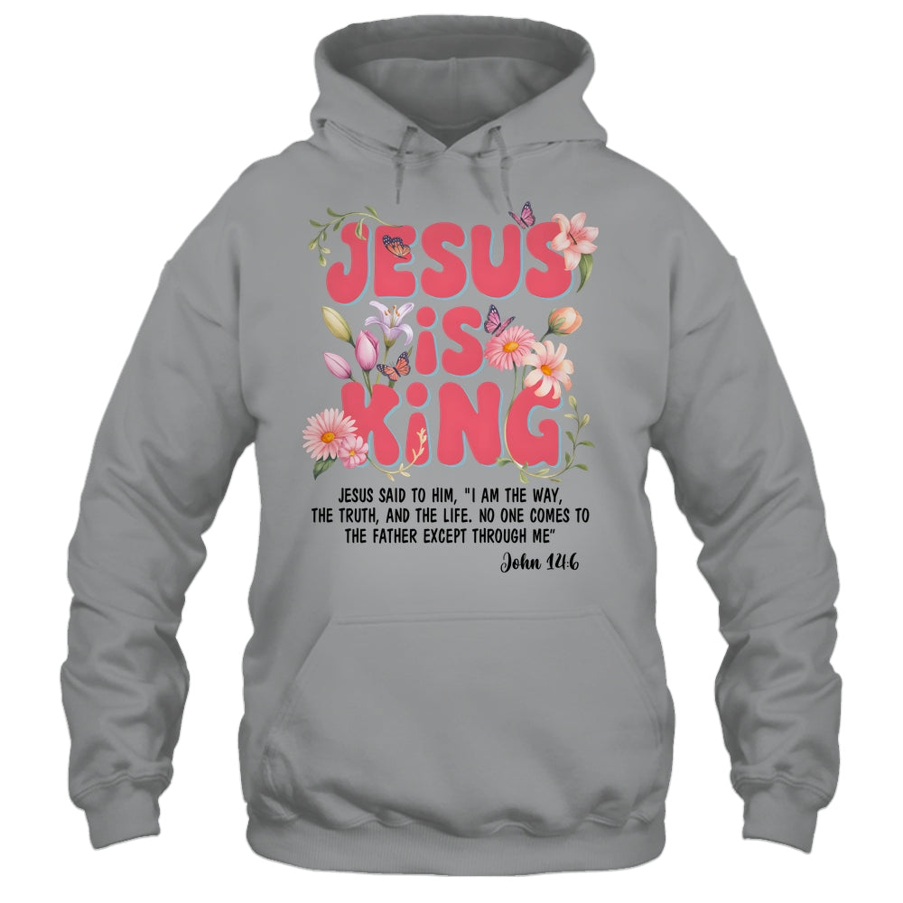 Jesus Is King Christian Women Girls Kids Floral Religious Shirt & Hoodie | teecentury