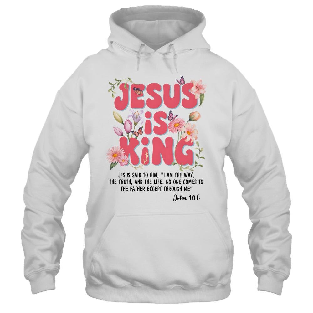 Jesus Is King Christian Women Girls Kids Floral Religious Shirt & Hoodie | teecentury