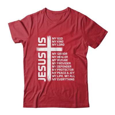 Jesus Is My God King Lord And Savior Cross Christian Christ Shirt & Hoodie | teecentury