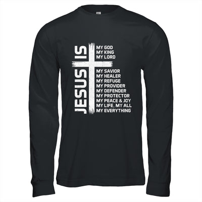 Jesus Is My God King Lord And Savior Cross Christian Christ Shirt & Hoodie | teecentury