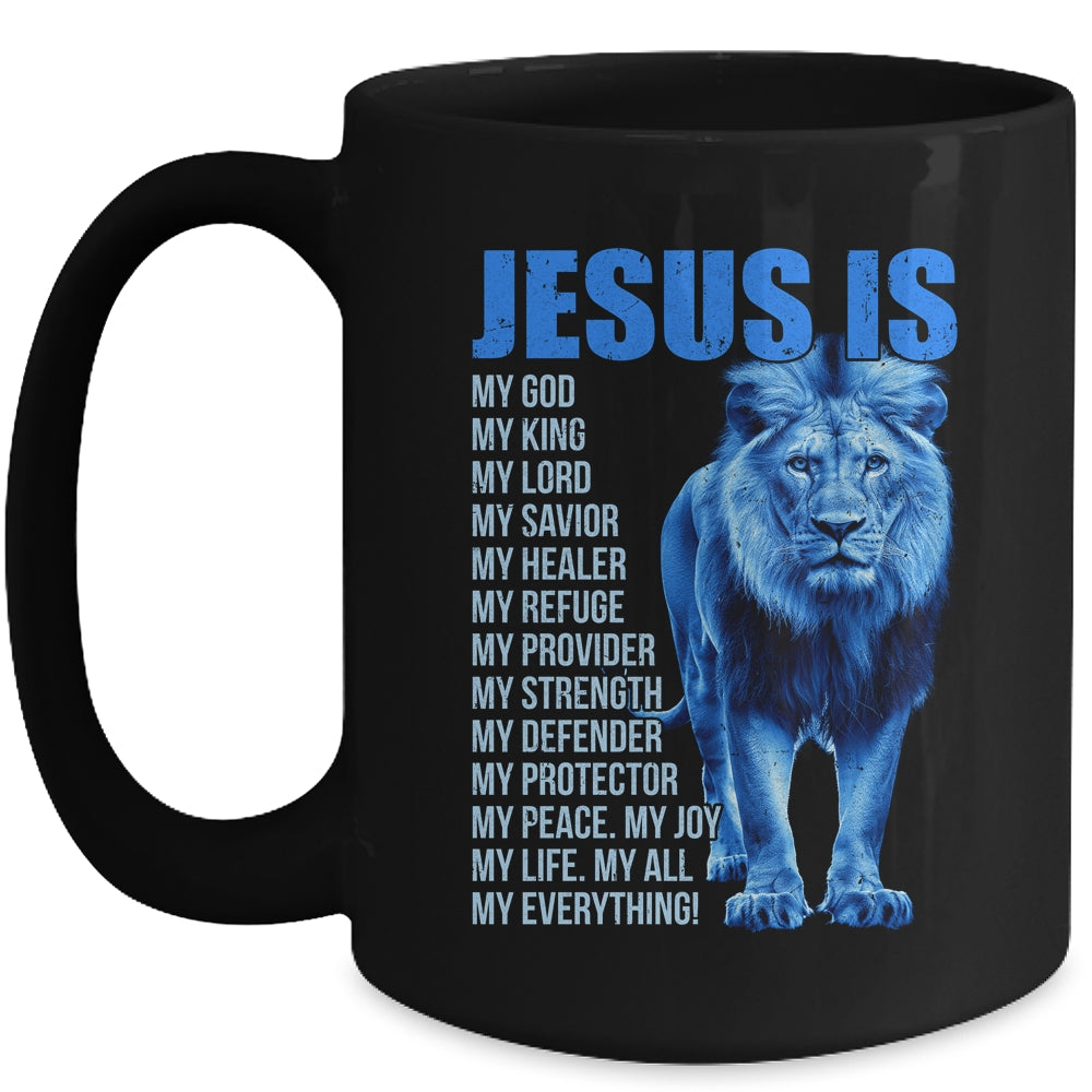 Jesus Is My God King Lord Savior Lion Christian Religious Mug | teecentury