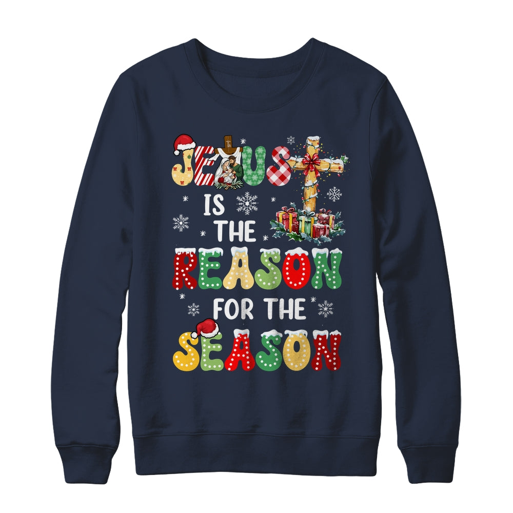 Jesus Is The Reason For The Season Christmas Christian Xmas Shirt & Sweatshirt | teecentury