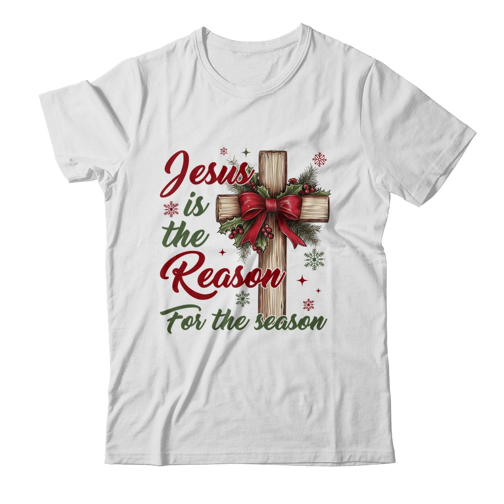 Jesus Is The Reason For The Season Christmas Coquette Bow Shirt & Sweatshirt | teecentury