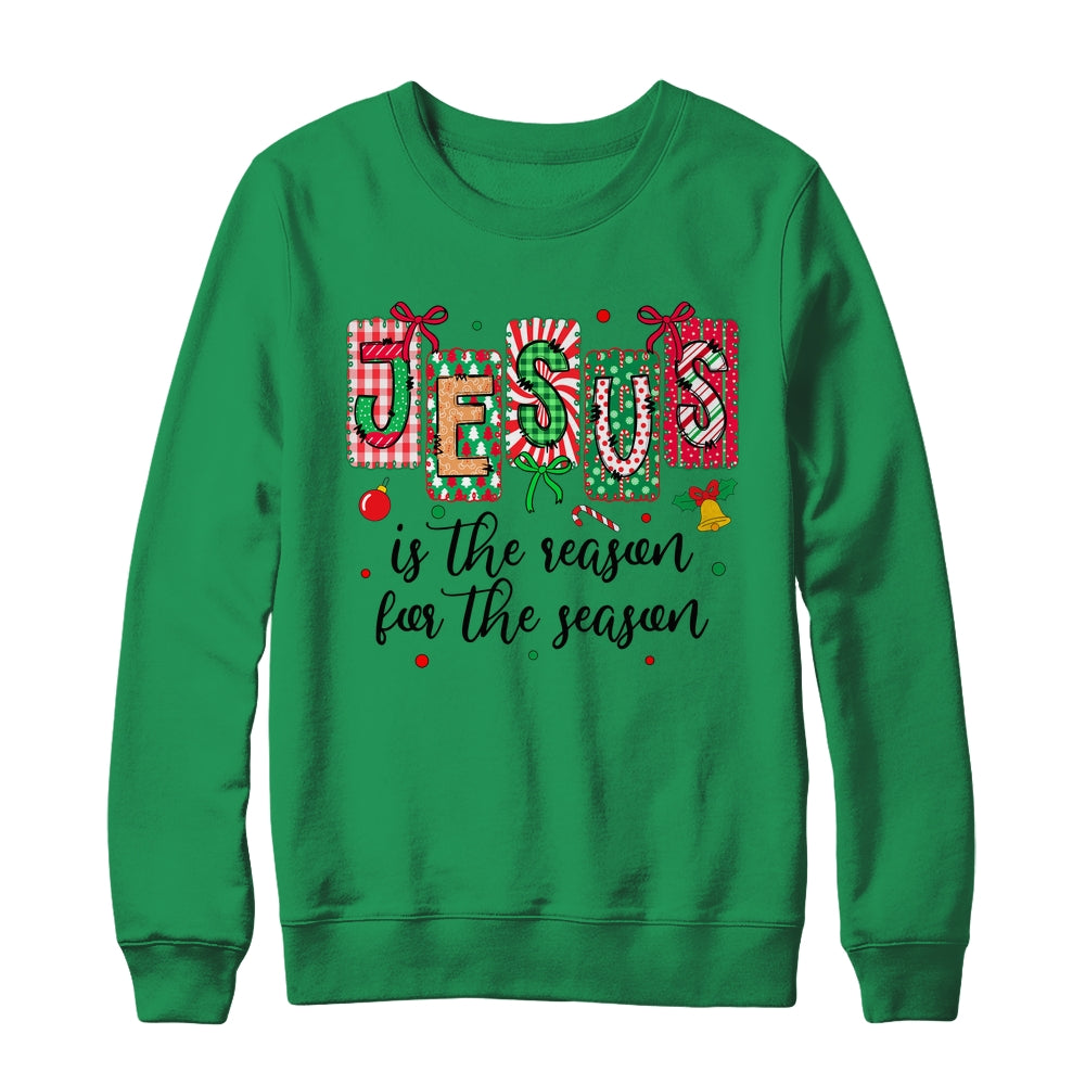 Jesus Is The Reason For The Season Coquette Christmas Christian Shirt & Sweatshirt | teecentury
