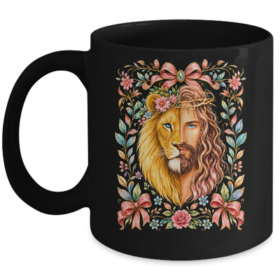 Jesus Lion Of Judah Floral Christian Faith Women Floral Mug | teecentury