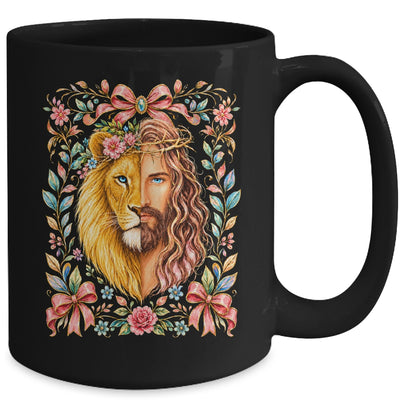 Jesus Lion Of Judah Floral Christian Faith Women Floral Mug | teecentury