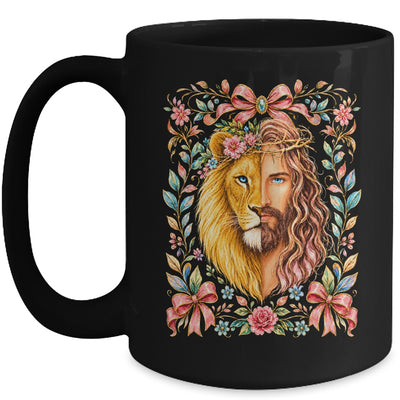 Jesus Lion Of Judah Floral Christian Faith Women Floral Mug | teecentury