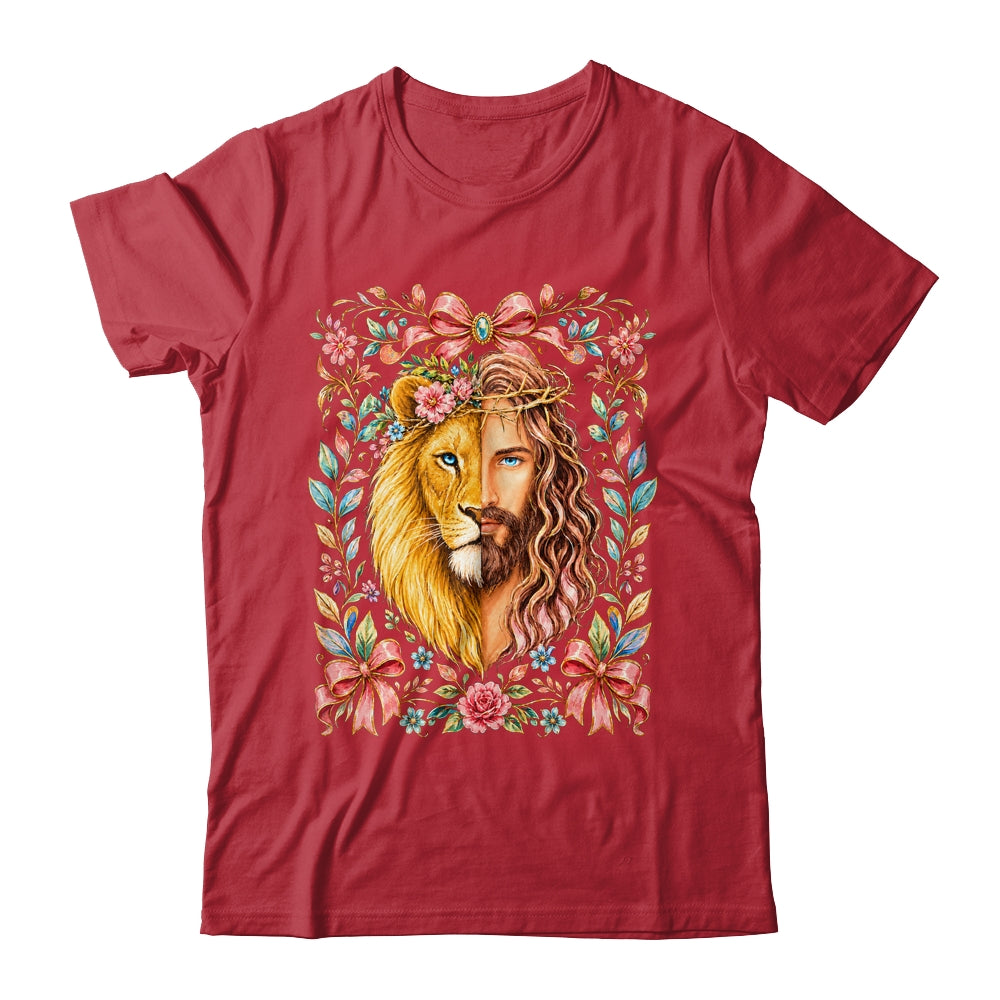 Jesus Lion Of Judah Floral Christian Faith Women Floral Shirt & Hoodie | teecentury