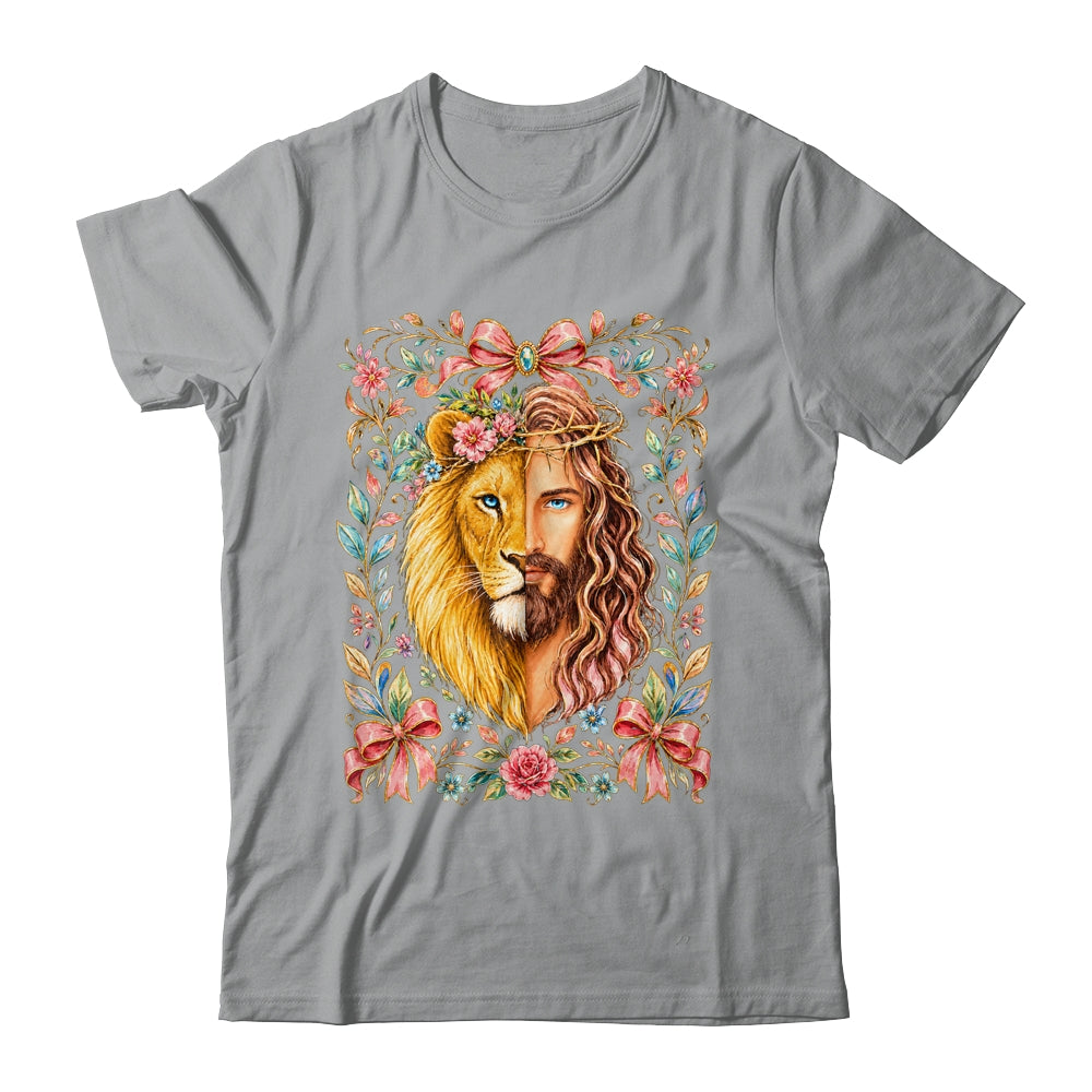 Jesus Lion Of Judah Floral Christian Faith Women Floral Shirt & Hoodie | teecentury