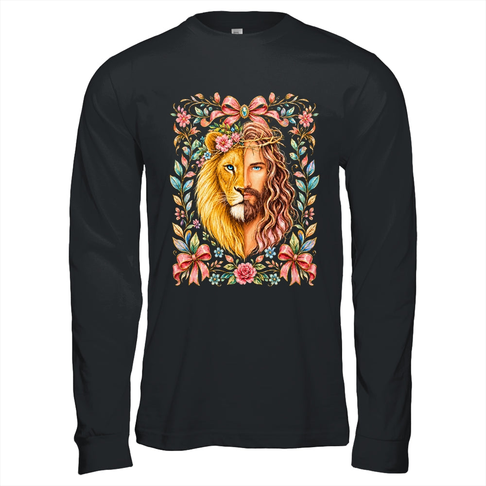 Jesus Lion Of Judah Floral Christian Faith Women Floral Shirt & Hoodie | teecentury