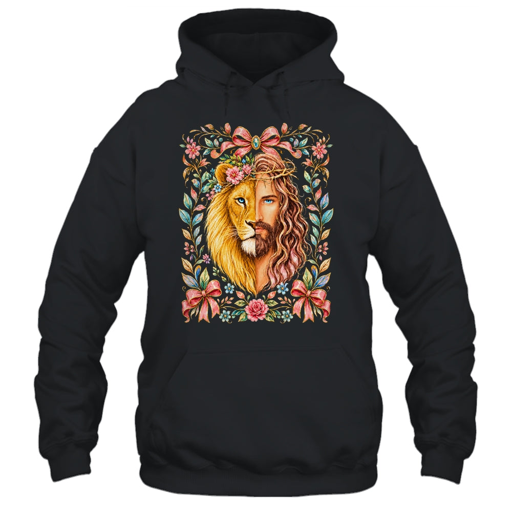 Jesus Lion Of Judah Floral Christian Faith Women Floral Shirt & Hoodie | teecentury