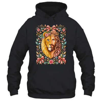 Jesus Lion Of Judah Floral Christian Faith Women Floral Shirt & Hoodie | teecentury