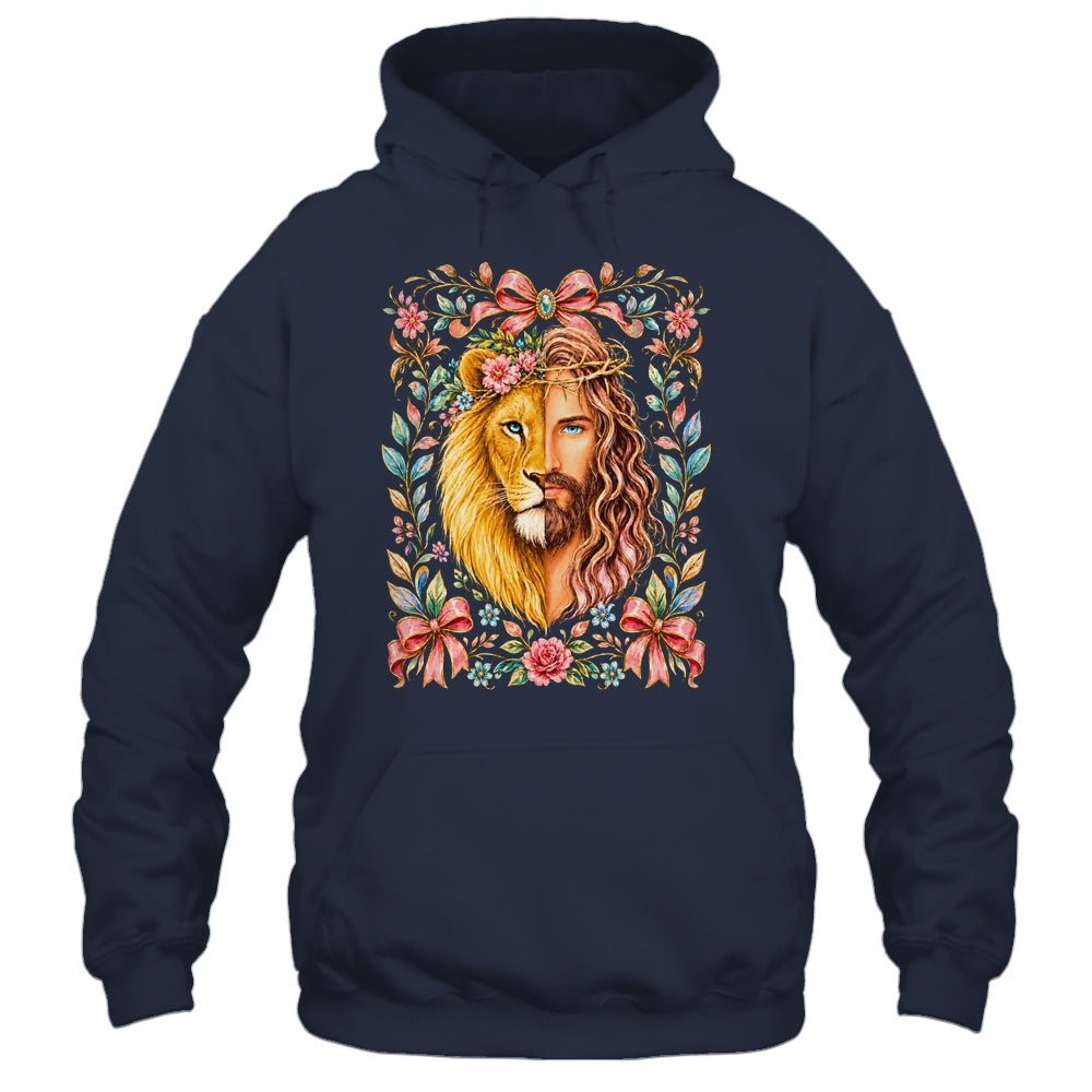 Jesus Lion Of Judah Floral Christian Faith Women Floral Shirt & Hoodie | teecentury