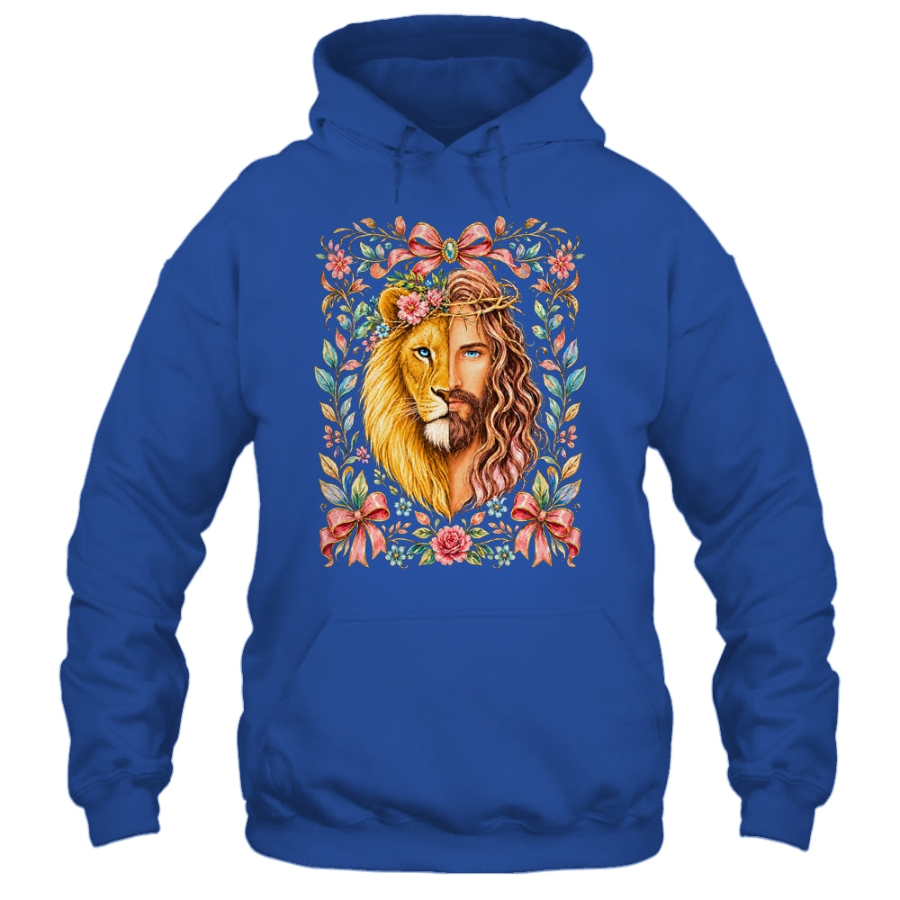 Jesus Lion Of Judah Floral Christian Faith Women Floral Shirt & Hoodie | teecentury