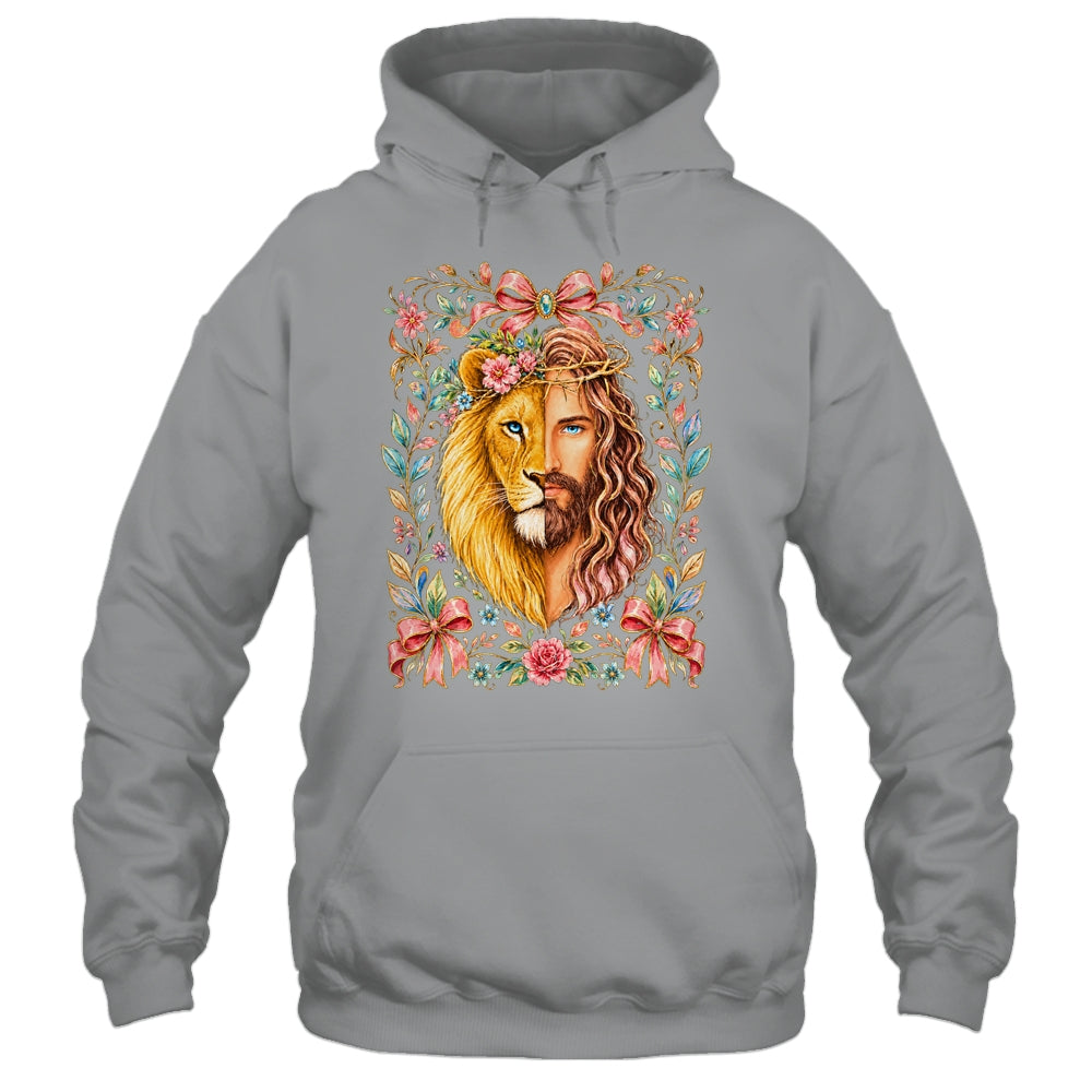 Jesus Lion Of Judah Floral Christian Faith Women Floral Shirt & Hoodie | teecentury