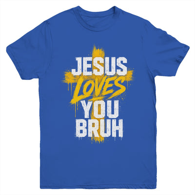Jesus Loves You Bruh Christian Faith Boy Teen Funny Humorous Youth Shirt | teecentury