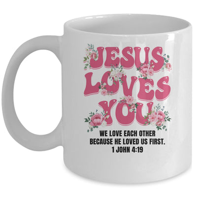 Jesus Loves You Christian Women Girls Kids Floral Religious Mug | teecentury