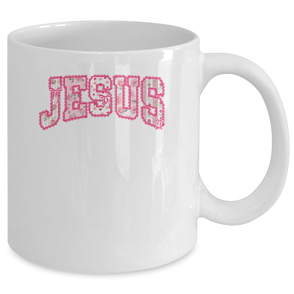 Jesus Religious God Christian Faith Preppy Floral Women Mug | teecentury