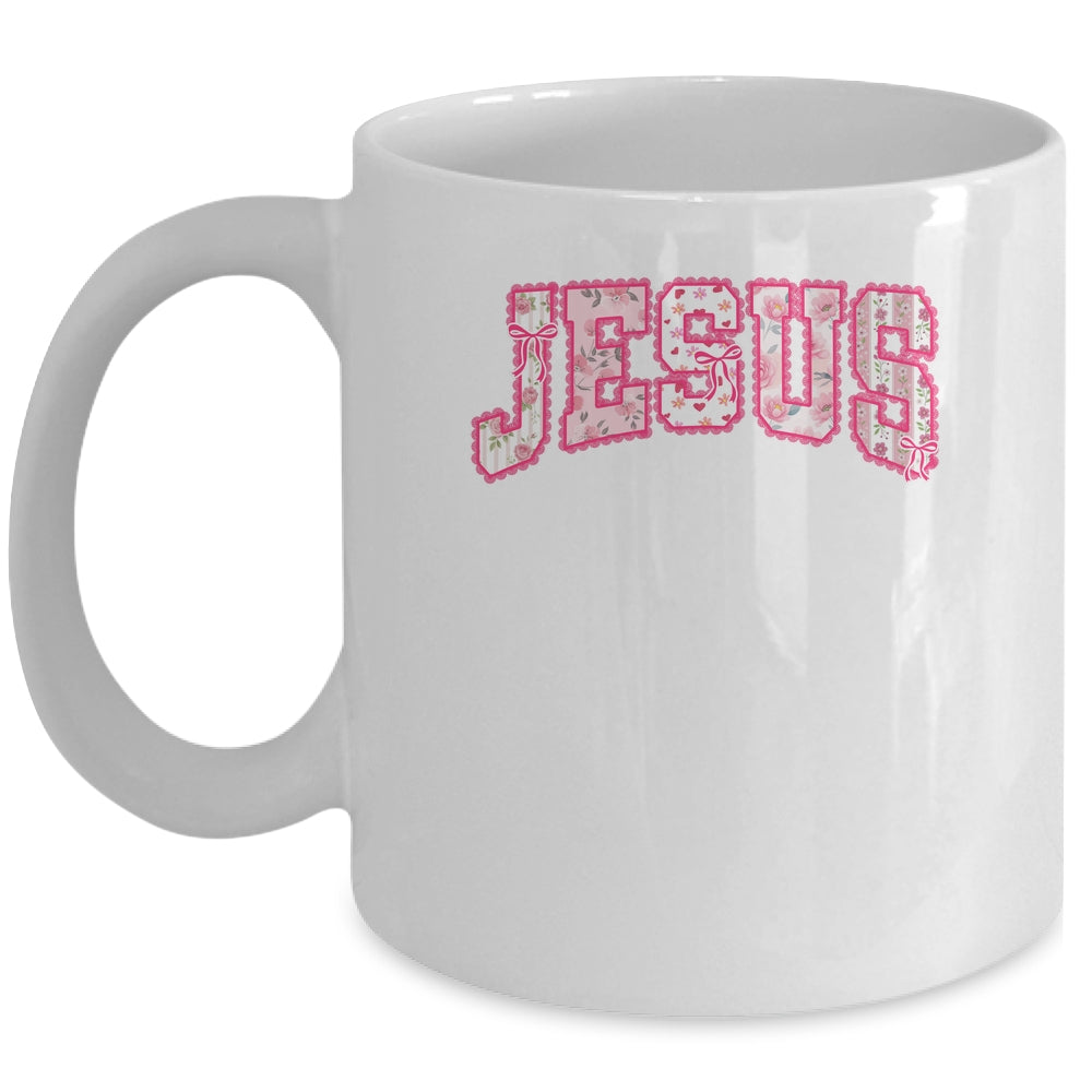 Jesus Religious God Christian Faith Preppy Floral Women Mug | teecentury