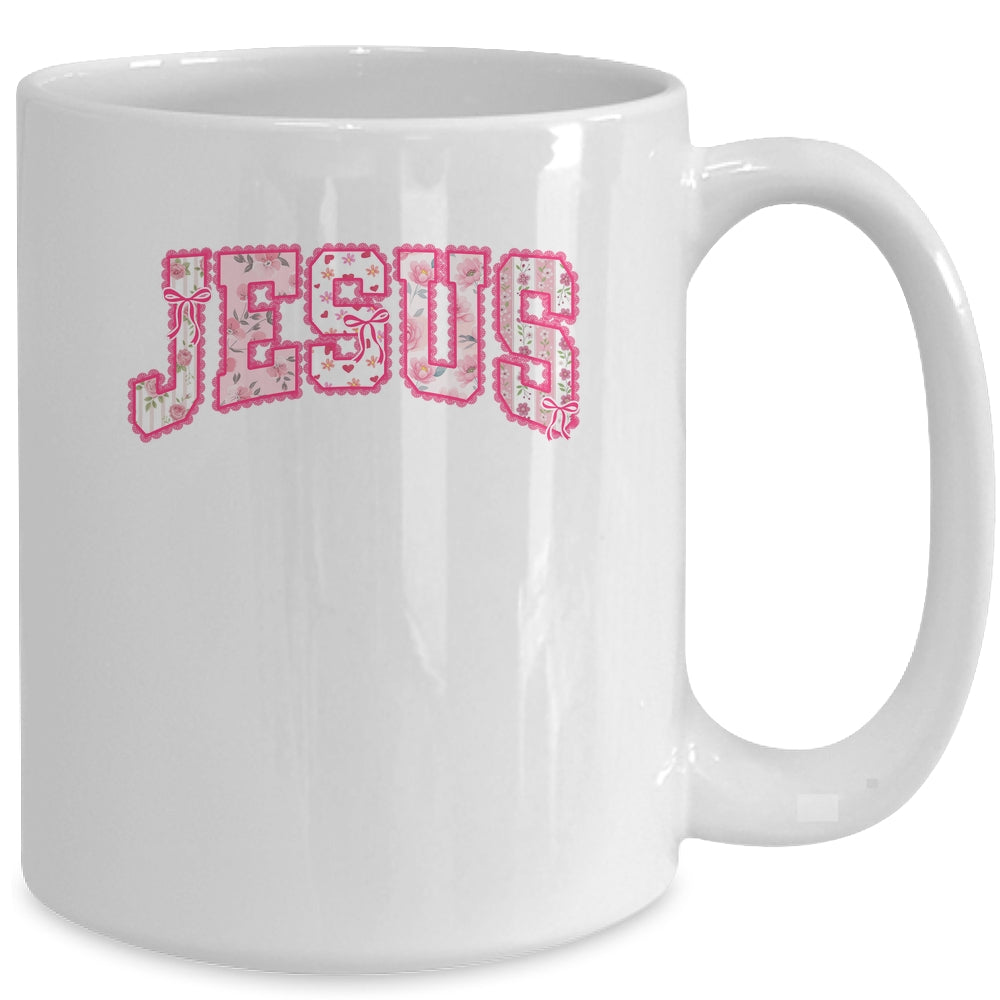 Jesus Religious God Christian Faith Preppy Floral Women Mug | teecentury