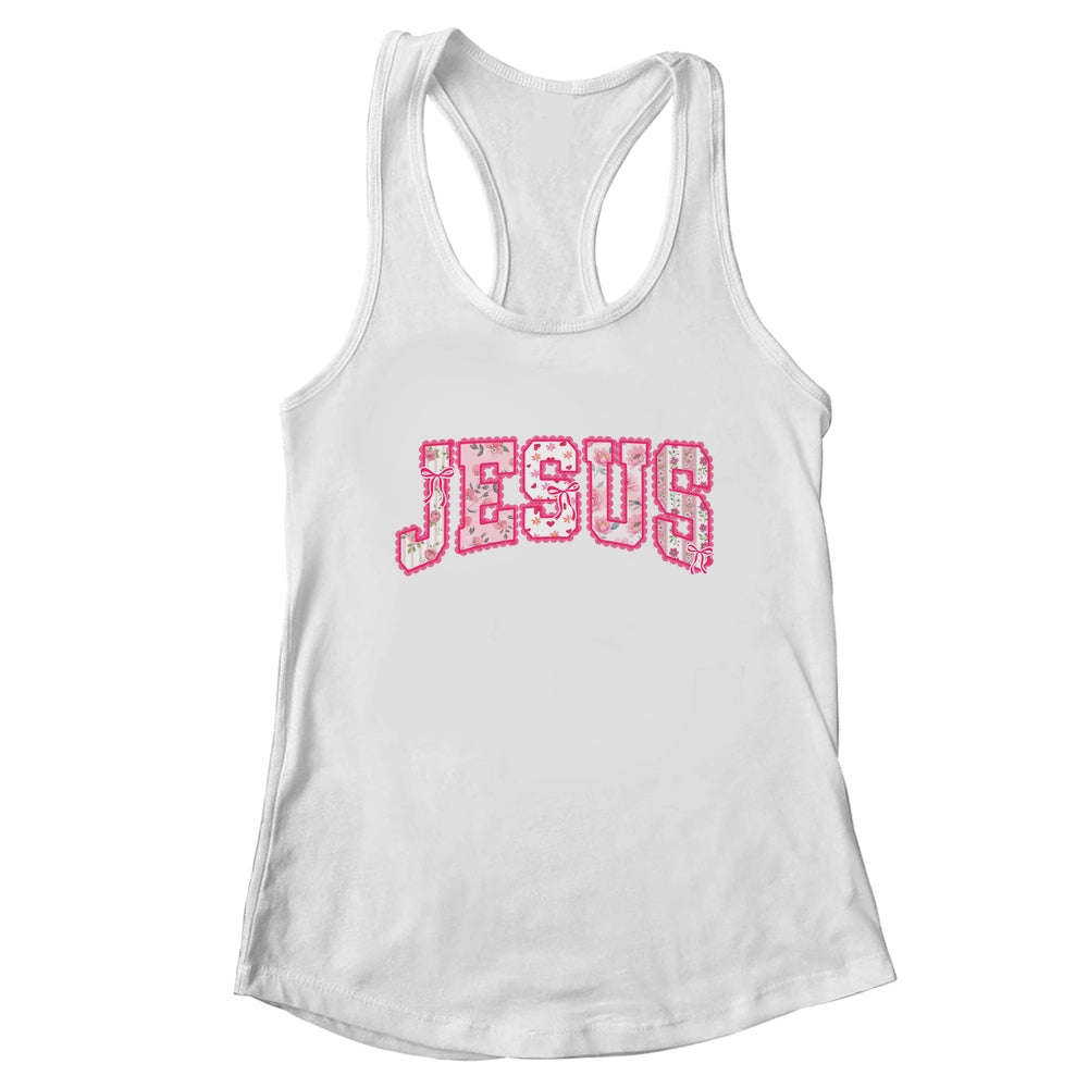 Jesus Religious God Christian Faith Preppy Floral Women Shirt & Tank Top | teecentury