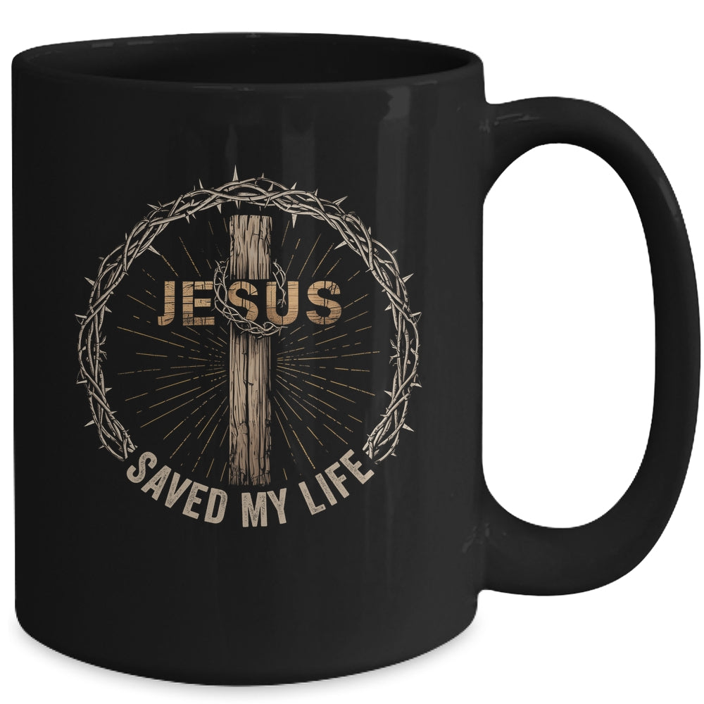 Jesus Saved My Life Christian Religious Bible Church Mug | teecentury