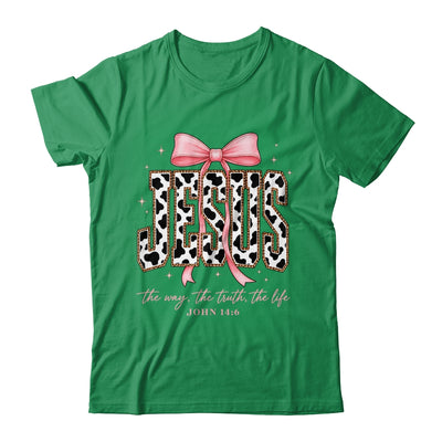 Jesus The Way The Truth The Life Faith Coquette Bow Cow Farm Shirt & Sweatshirt | teecentury