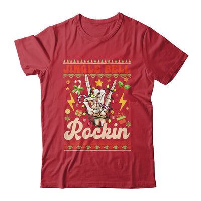 Jingle Bell Rockin Skeleton Hand Ugly Christmas Funny Shirt & Sweatshirt | teecentury