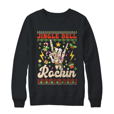 Jingle Bell Rockin Skeleton Hand Ugly Christmas Funny Shirt & Sweatshirt | teecentury