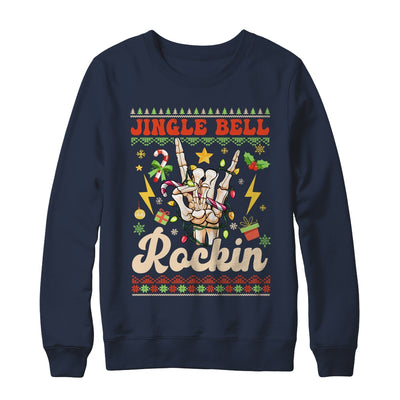 Jingle Bell Rockin Skeleton Hand Ugly Christmas Funny Shirt & Sweatshirt | teecentury