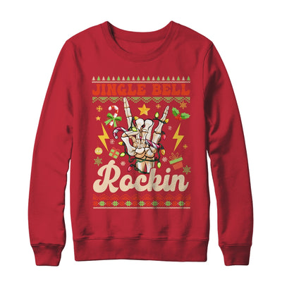 Jingle Bell Rockin Skeleton Hand Ugly Christmas Funny Shirt & Sweatshirt | teecentury