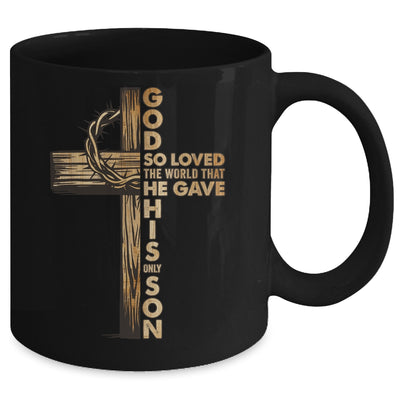 John 3:16 Jesus Christian Cross Bible Faith Religious Mug | teecentury