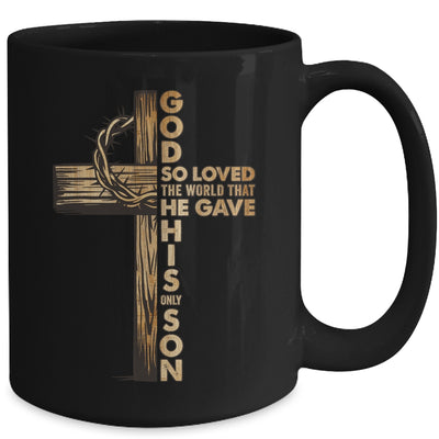 John 3:16 Jesus Christian Cross Bible Faith Religious Mug | teecentury