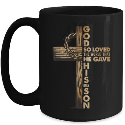 John 3:16 Jesus Christian Cross Bible Faith Religious Mug | teecentury