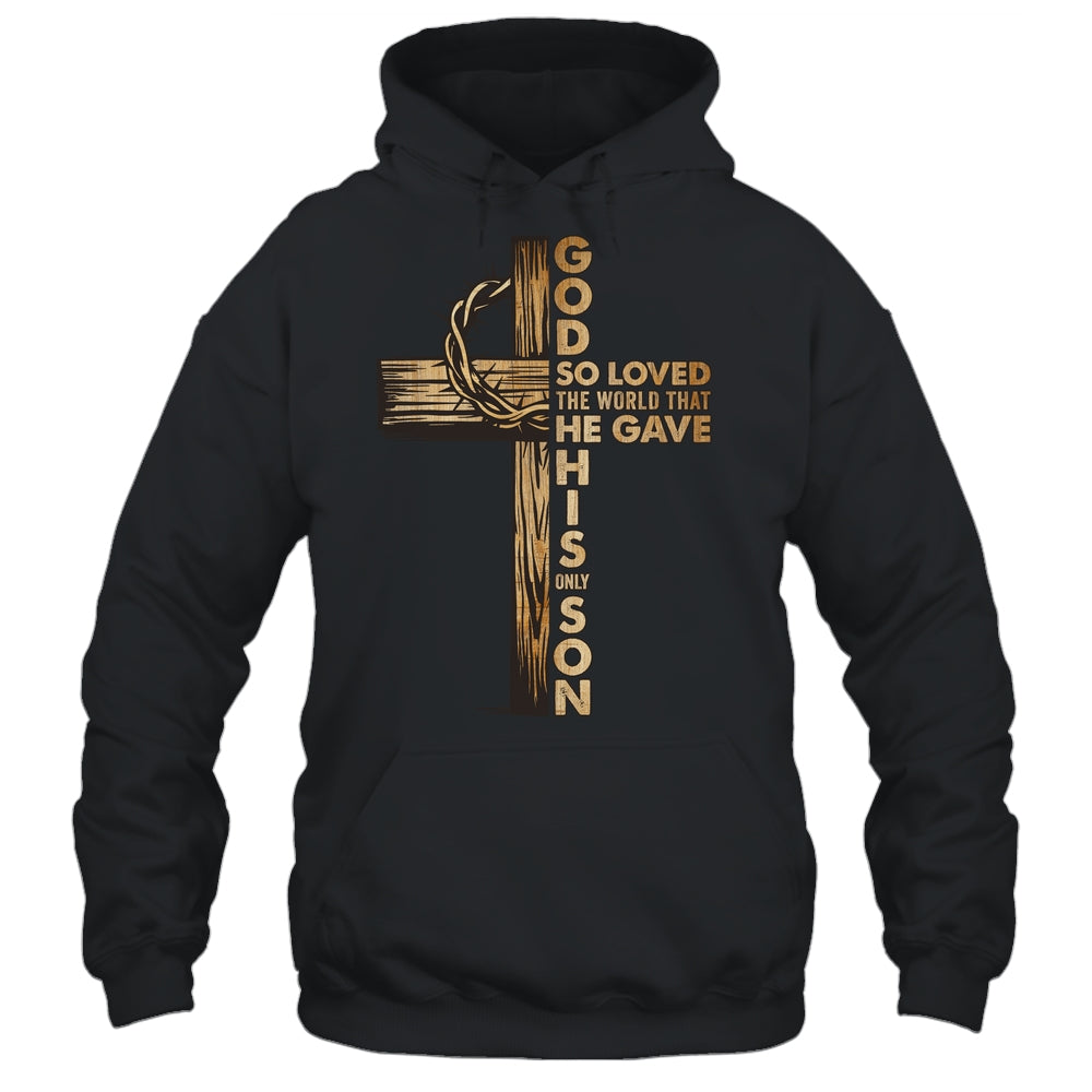 John 3:16 Jesus Christian Cross Bible Faith Religious Shirt & Hoodie | teecentury