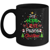 Joy Hope Love Peace Xmas Tree Lights Merry Christmas Mug | teecentury