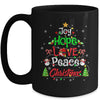 Joy Hope Love Peace Xmas Tree Lights Merry Christmas Mug | teecentury