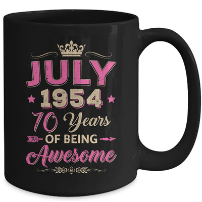 July 1954 70 Years Of Being Awesome Retro 70th Birthday Mug | teecentury