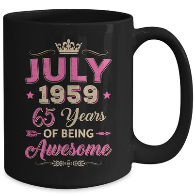 July 1959 65 Years Of Being Awesome Retro 65th Birthday Mug | teecentury